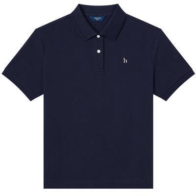 【夏季甄选】Hazzys哈吉斯polo衫女士时尚休闲短袖T恤宽松上衣潮