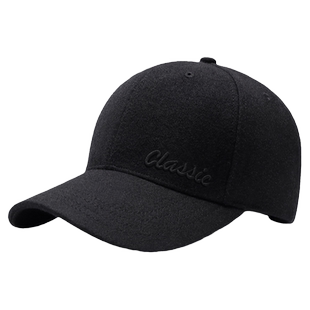 冬天羊毛呢帽子男韩版潮牌加深大头围棒球帽冬季不起球保暖鸭舌帽