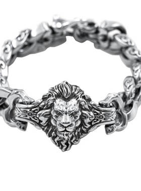 松岩原创纯银霸气风狮子座定制版