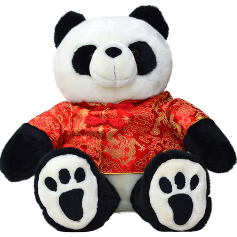 正版pandaway熊猫基地唐装公仔