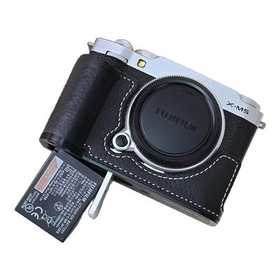 富士XM5保护套手柄X-M5相机包x100vi底座适用配件xt50真皮套壳