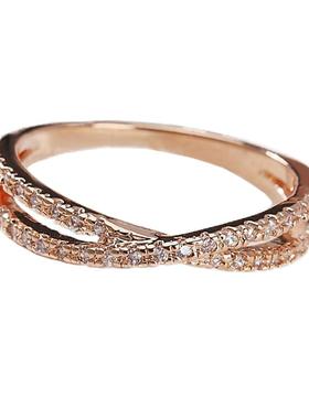 爱依依交叉网红时尚高级感戒指女