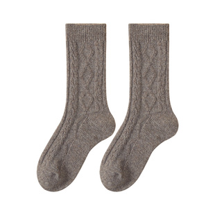 美利奴羊毛袜子男防脚气防臭纯棉中筒袜男士秋冬季加厚保暖羊绒袜