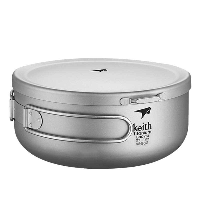 keith铠斯纯钛饭盒户外家用带盖泡面碗便当盒野外便携可加热餐具