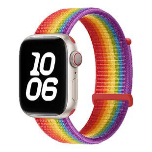 适用苹果s10手表apple watch11/10表带iwatch8/7/6/5代se2尼龙s7编织ultra智能s9配件S8男女款回环s11替换带