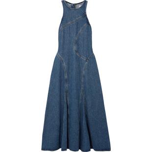 【38开门红】Re Done 夏季女轻熟多巴胺拼接牛仔布中长连衣裙