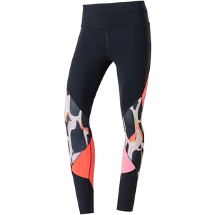 安德玛女裤健身裤 UA RUSH Color Block紧身裤弹力训练快干运动裤