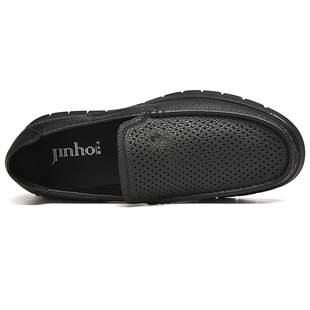 金猴冬季棉鞋男鞋2026新款休闲软底加绒皮鞋一脚蹬真皮爸爸皮棉鞋