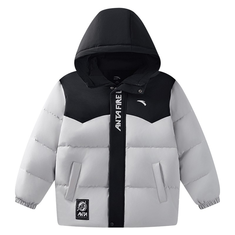 星火安踏儿童男大童羽绒服2025冬款新舒适保暖中大童防水羽绒外套