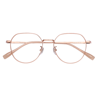 超轻纯钛金丝边框近视眼镜框女可配度数素颜方圆脸金边防蓝光镜架