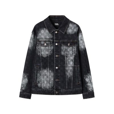 KARL LAGERFELD【棉】商务休闲机车风牛仔夹克26年春新品老佛爷男
