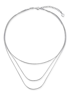 kitsh三层链条项链锁骨链