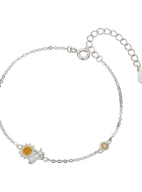 顺庆银楼S990纯银春日花花手链