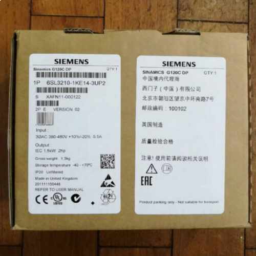 议价6SL3210-1KE14-3UP2G120C变频器1.5kW标称功率6SL32101KE143U