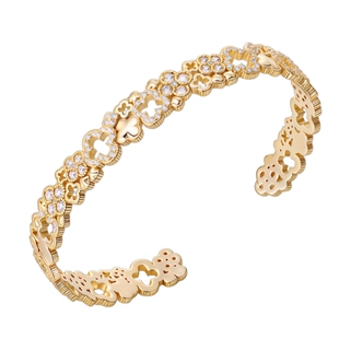 原创四叶草幸运纯银手镯小众轻奢镶钻高级感重工新年情人节礼物女