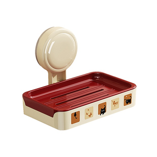 吸盘肥皂盒壁挂式免打孔卫生间家用沥水香皂盒轻奢海绵香皂置物架