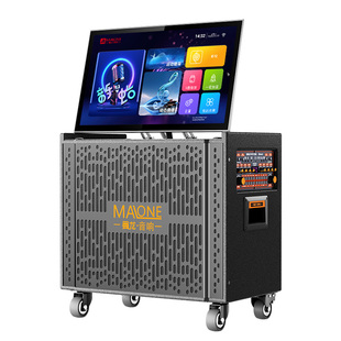 曼龙新款带显示屏K歌移动点歌KTV一体机大功率户外唱歌广场舞音箱