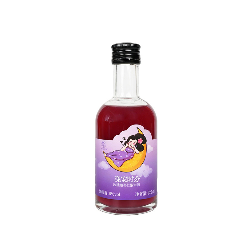 唐小姐好甜玫瑰酸枣仁紫米酒酿自然发酵米酒女士低度酒微醺果酒