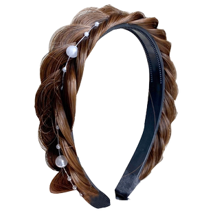 珍珠假发辫子发箍女2025新款头箍夏天发带高颅顶发卡发捆女款头饰