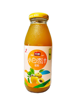 新疆特产升旗果汁小白杏汁50%含量 310ml15瓶 网红玻璃瓶饮料整箱