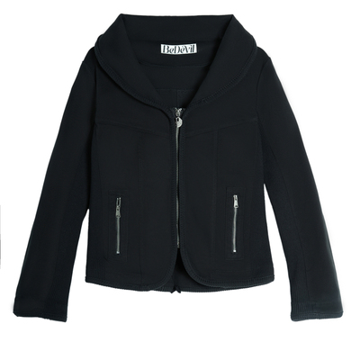 韩国BEDEVIL 修身罗纹拼接弹力外套夹克 正品授权