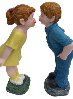 吧台橱窗迎宾小情侣人物装饰饰品