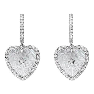 何方贝母甜心耳环925银气质女