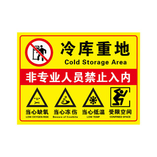 冷库安全标识牌冷库安全风险点告知牌冷库安全警示标志牌冷库操作规程有限空间警示牌小心冻伤当心低温标识牌