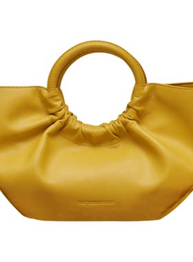金靖同款/THE YELLOW SHOP牛皮彩色斜挎手提圈圈托特包中号