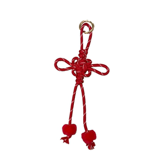 原创毛绒中国结包挂定制复古毛球编绳吉祥挂饰红色配饰新年礼物