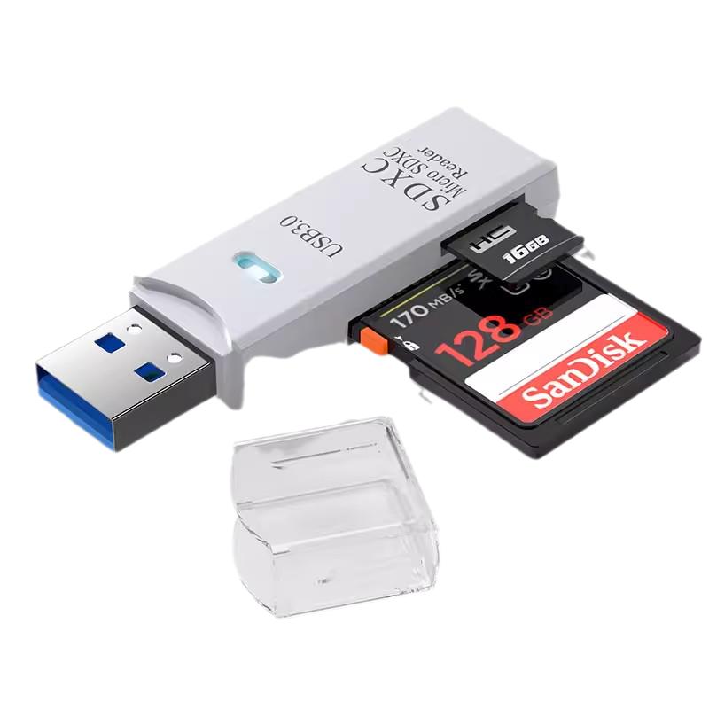 读卡器usb3.0高速多功能多合一sd内存卡tf转换器typec电脑插卡u盘一体otg车载通用适用于单反ccd相机华为手机