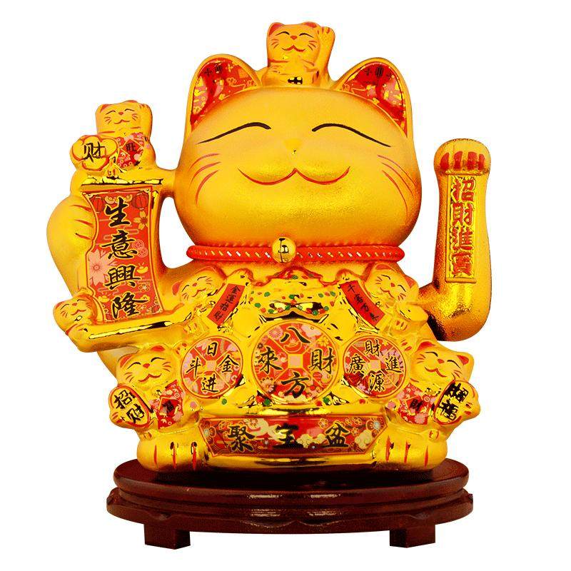 璞琪工坊自动摇手招财猫摆件