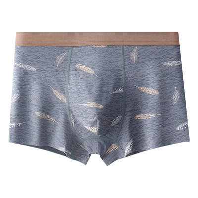 时尚男士平角内裤纯棉秋冬无痕大