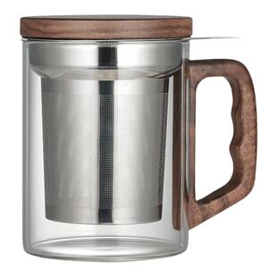 忆壶茶玻璃泡茶杯茶水分离不锈钢滤网男士办公室喝茶杯子个人专用