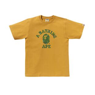 BAPE男装24年秋冬栅格点阵位图像素迷彩猿人字母短袖T恤110039N