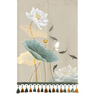 门帘隔断帘布艺秋冬防风家用厨房半帘免打孔卧室卫生间遮挡挂帘子