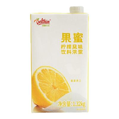 德馨果蜜柠檬水专用果汁伴侣糖浆百香果手打柠檬茶饮料浓浆1.32kg