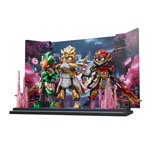 布鲁可积木人英雄无限机甲刘关张三国桃园三结义拼插手办摆件玩具