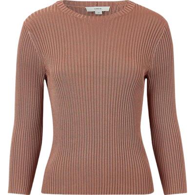 VINCE 早春女美拉德罗纹混纺针织上衣