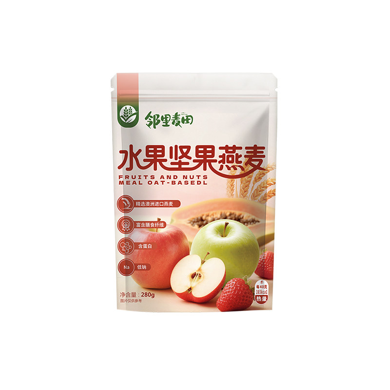 邻里麦田水果燕麦片健康代餐饱腹营养早餐即食免煮冲饮速食燕麦