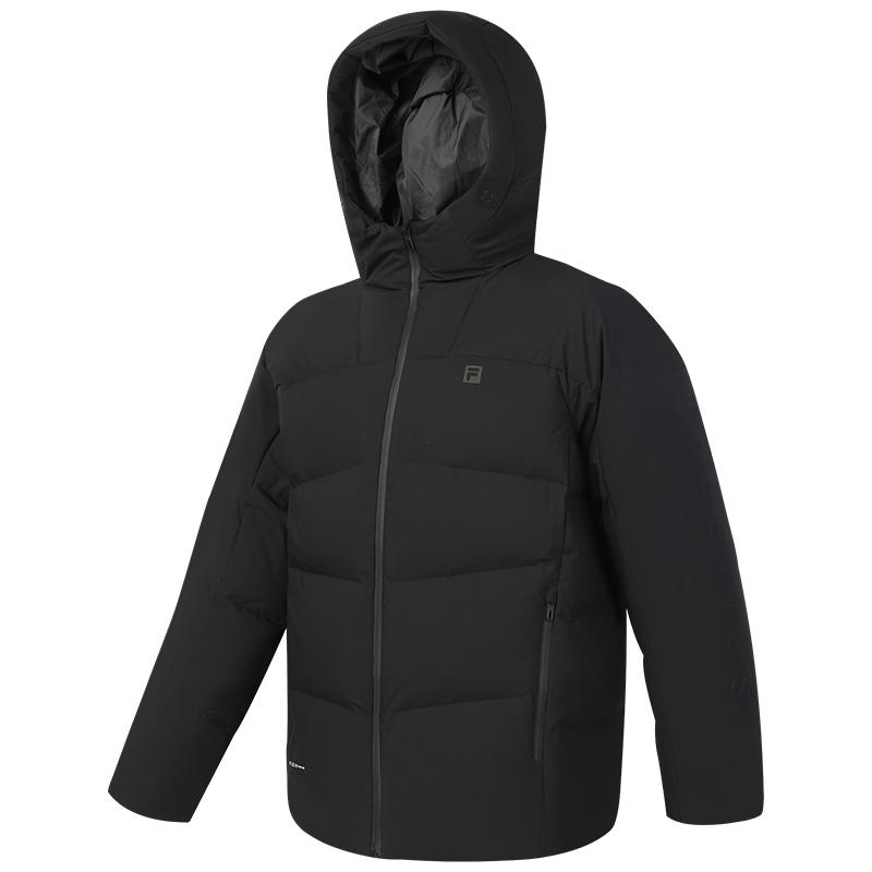 FILA 斐乐官方男士羽绒服冬季基础健身篮球运动连帽上衣