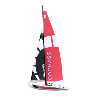 欧兰斯遥控帆船无动力COMPASS竞赛船650MM船模稳定抗风免打结7911