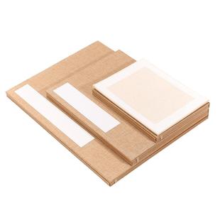 江左宣纸国画卡纸生宣半熟宣毛笔书法美术作品纸创作专用仿古加厚礼盒古法画片包边免装裱软卡镜片写生硬卡册