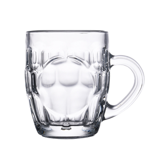 玻璃杯家用客厅手柄喝水杯子耐热茶杯套装待客水杯带把酒杯10只装