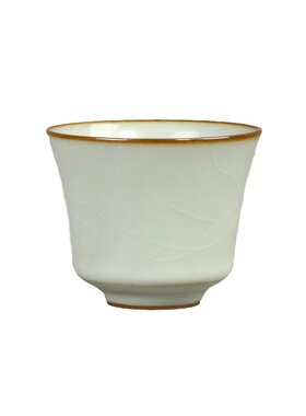 晓芳窑天青汝窑菊泉杯主人杯茶杯