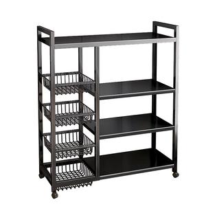 新款厨房置物架落地多层蔬菜收纳架家用多功能杂物架靠墙储物架子