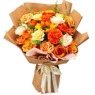 仿真花束成品大束手捧花永生颁奖舞台献花交车假花拍照教师节绢花