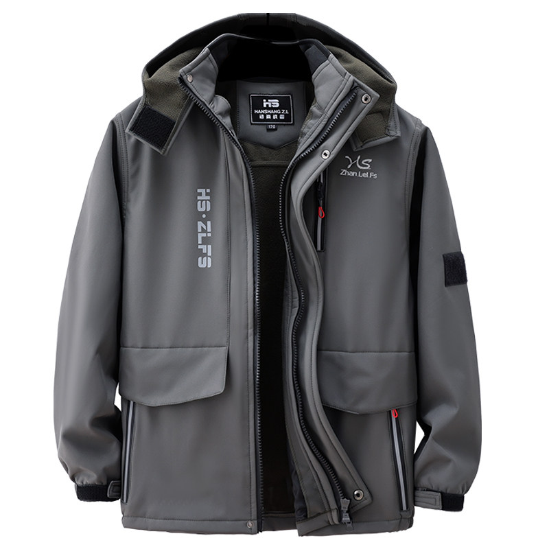 加绒加厚运动休闲工作服套装防水