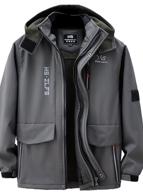 加绒加厚运动休闲工作服套装防水