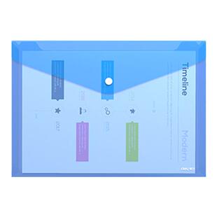 得力文件袋透明A4文件夹高颜值按扣学生试卷资料票据补习袋美术袋办公用品档案手提包加厚防水考试专用袋子